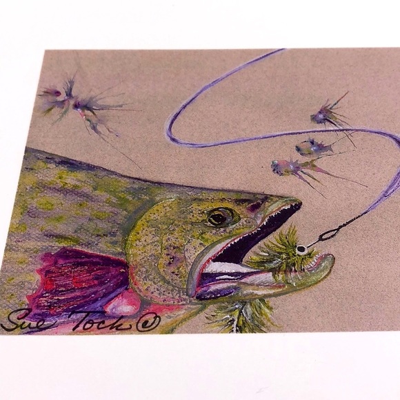 Art Print 8.5x11 pastel watercolor.fish - Picture 2 of 8